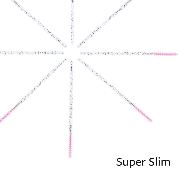 SenRocc Mini Disposable Skinny Mascara Wands 50pcs Micro Eyelash Brush Small Pink Makeup Brush Applicators Eyebrow Spoolies (Skinny-C-Pink-50) - Image 5